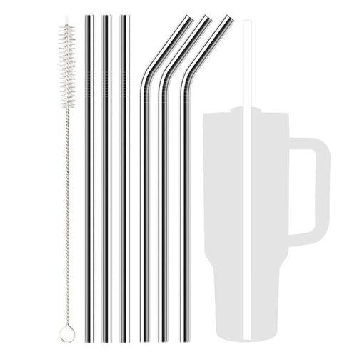 7 Pack Stainless Steel Straw Replacement